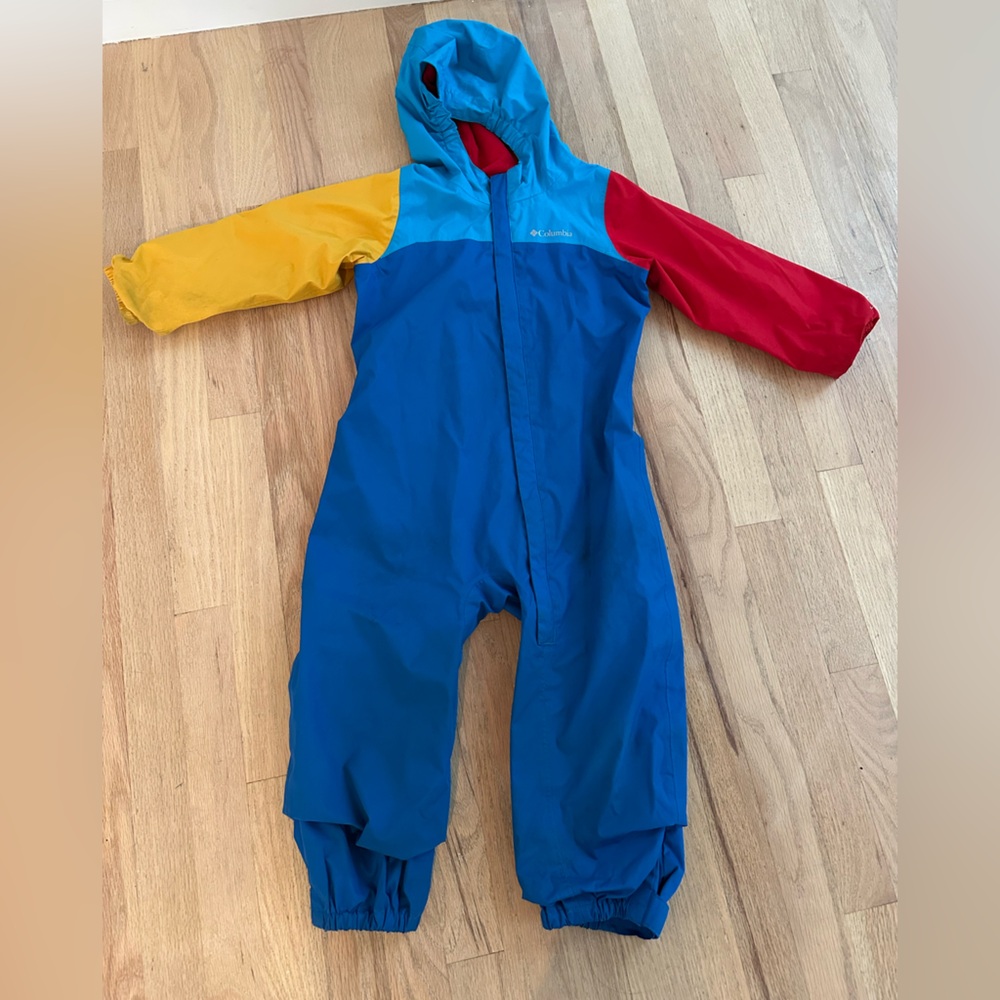 Colorful Columbia Kids' Rainsuit / muddy buddy 4T